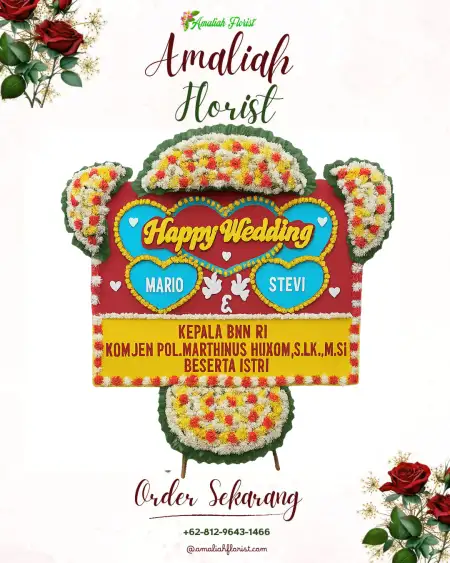 Papan Bunga Pernikahan Blater